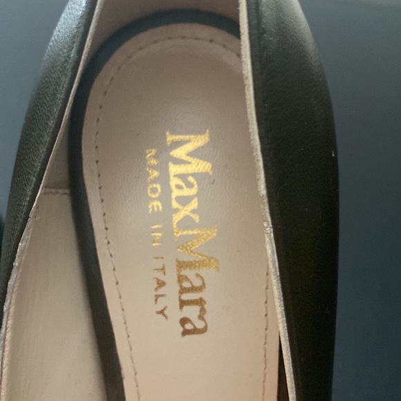 Max Mara womens olive green  size 7.5m pumps heels shoes Italy workwear - Picture 2 of 10